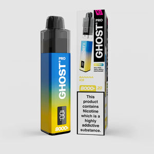 Vapes Bar Ghost Pro 8000+ Puffs Prefilled Pod Kit Box Of 05