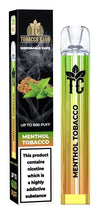 Tobbaco Club 600 Disposable Vape Puff Pod Box of 10